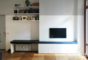 Arredamento Soggiorno Milano - Mobile TV con Seduta