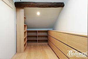 Cabina armadio per mansarda