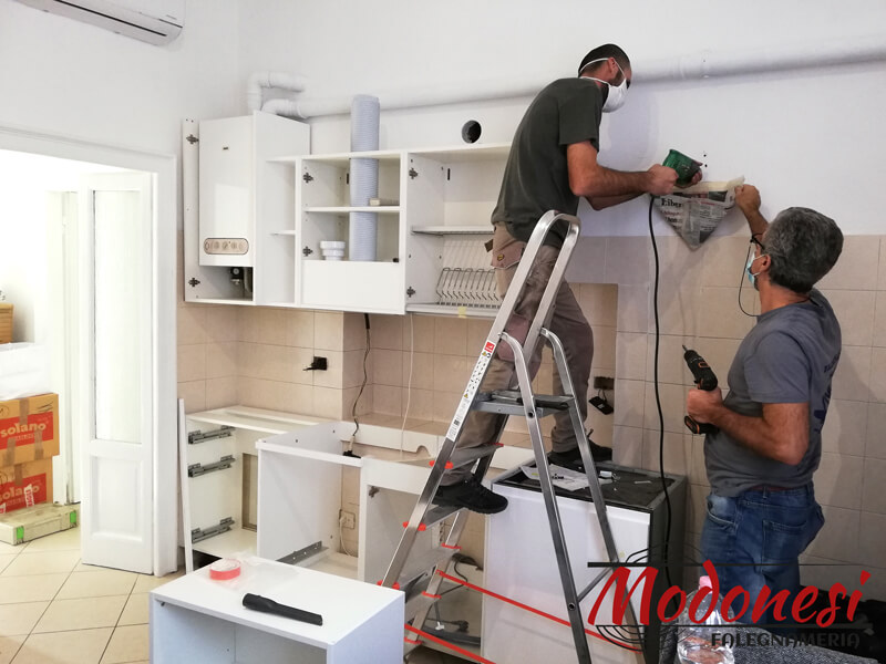 Cucina Su Misura Milano In Bilaminato Bianco Opaco App 02