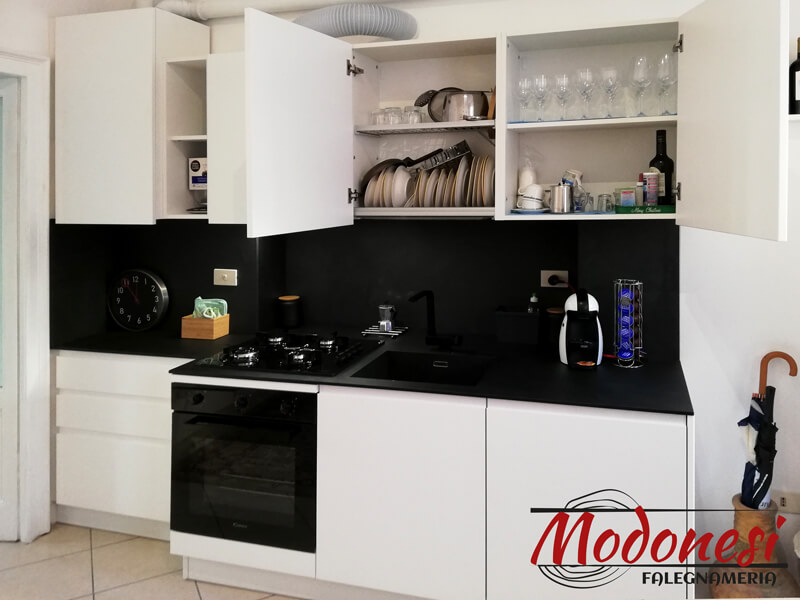 Cucina Su Misura Milano In Bilaminato Bianco Opaco Finito 04