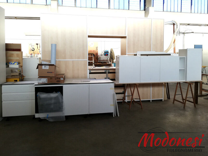 Cucina Su Misura Milano In Bilaminato Bianco Opaco Lab 02