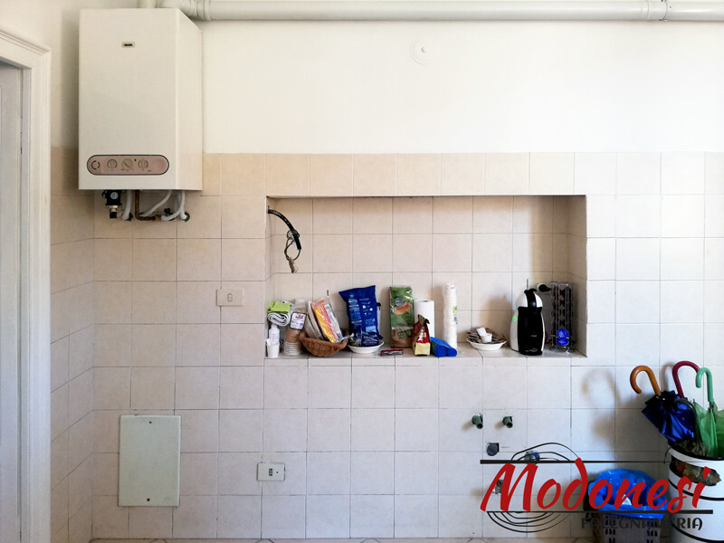 Cucina su Misura Milano in Bilaminato Bianco Opaco - Prima