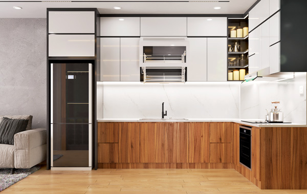 Cucine alte fino al soffitto Milano: cucina angolare
