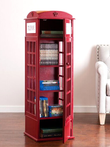 Idee per Arredare Casa con Richiami British - Libreria cabina inglese