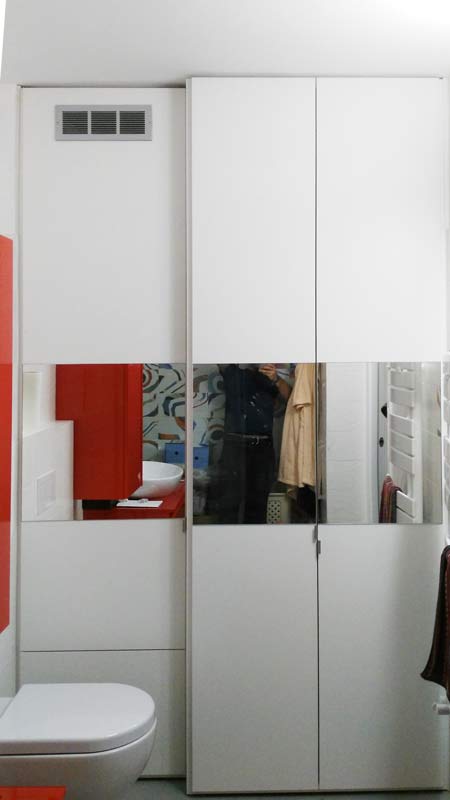 Armadio Su Misura Vano Lavatrice Bagno Milano 05
