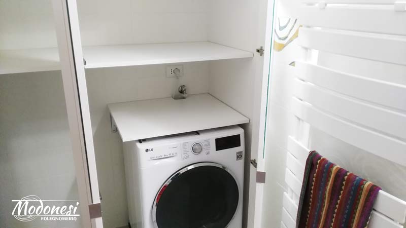 Armadio Su Misura Vano Lavatrice Bagno Milano 10