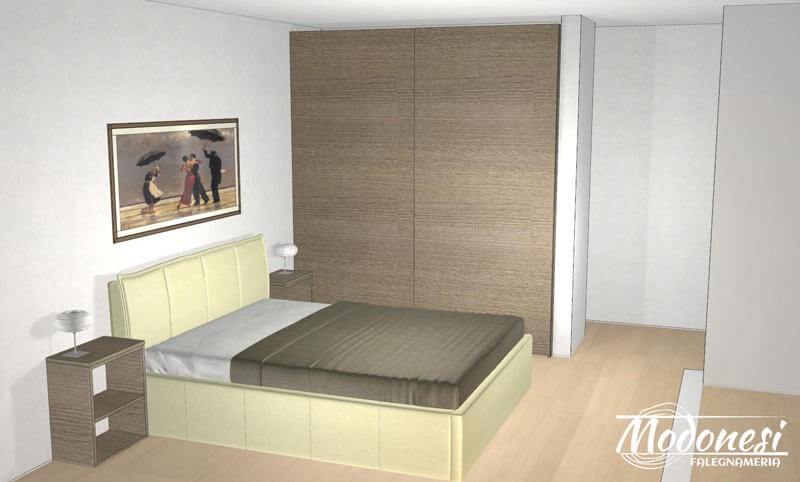Armadio Su Misura Per Nicchia In Una Casa A Settimo Milanese Render 01