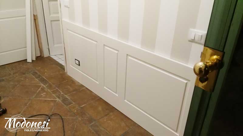 Boiserie Bianca Su Misura Per Appartamento Di Milano 04