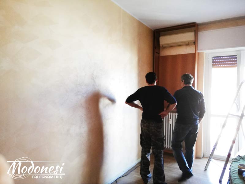 Boiserie In Legno A Tutta Parete Per Un Avvocato Di Milano Applicazione 01