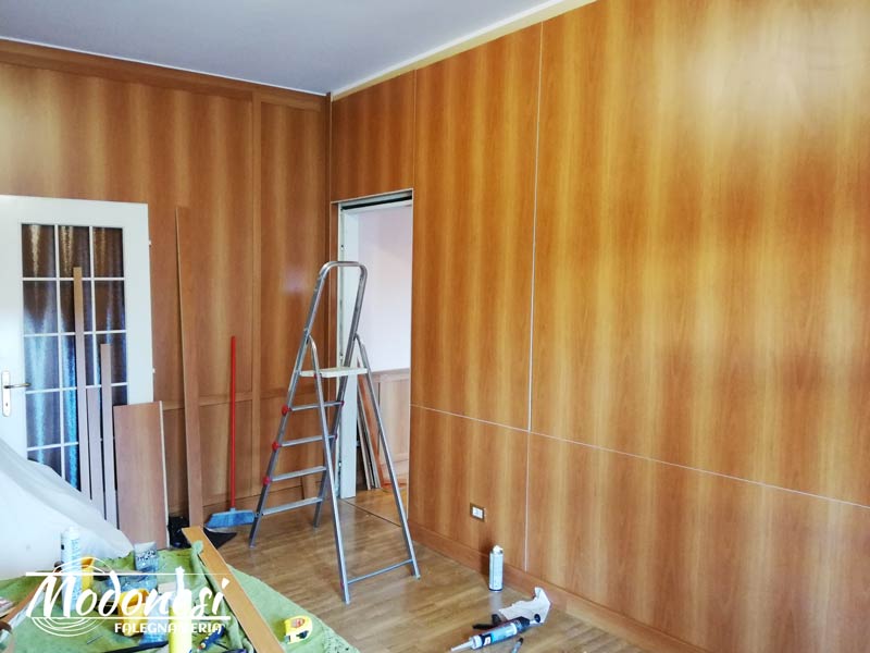 Boiserie In Legno A Tutta Parete Per Un Avvocato Di Milano Applicazione 02