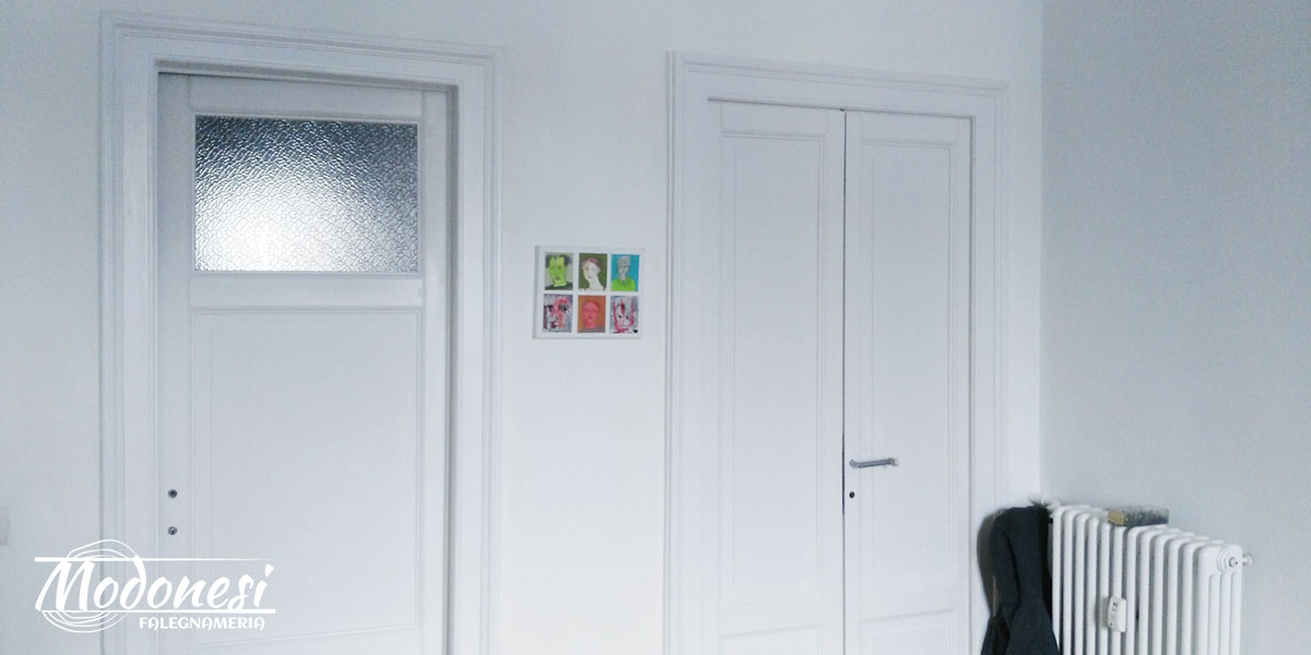Sostituzione delle porte a vetri in stile "vecchia Milano" 
