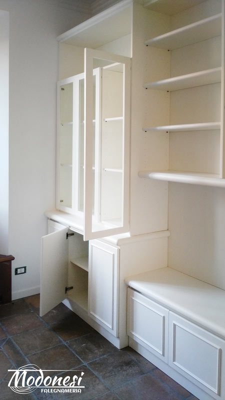 Libreria Boiserie Bianca Modificata In Appartamento A Milano Lavoro Finito 06