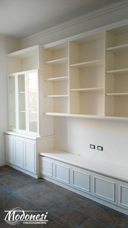 Libreria Boiserie Bianca Modificata In Appartamento A Milano Lavoro Finito 07