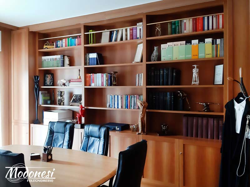 Libreria Boiserie Su Misura In Legno Per Avvocato Milano Finito 02