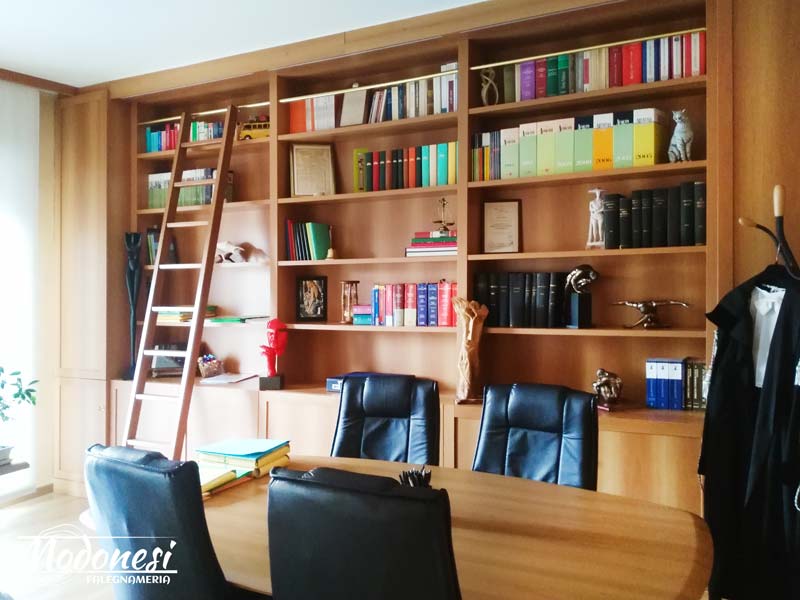 Libreria Boiserie Su Misura In Legno Per Avvocato Milano Finito 03