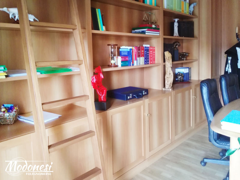 Libreria Boiserie Su Misura In Legno Per Avvocato Milano Finito 04