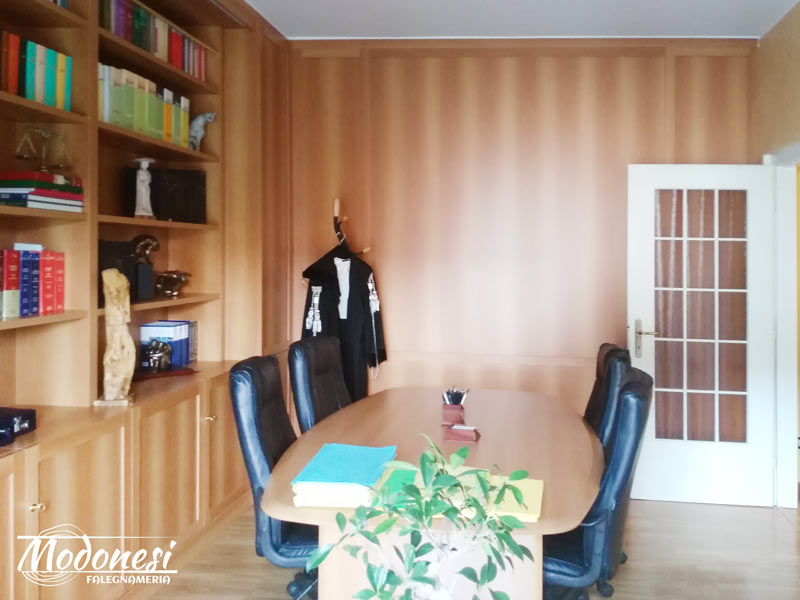 Libreria Boiserie Su Misura In Legno Per Avvocato Milano Finito 05