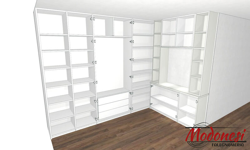 Mobile Ingresso Angolare Progettato Per Una Casa A Lainate Milano Render 03