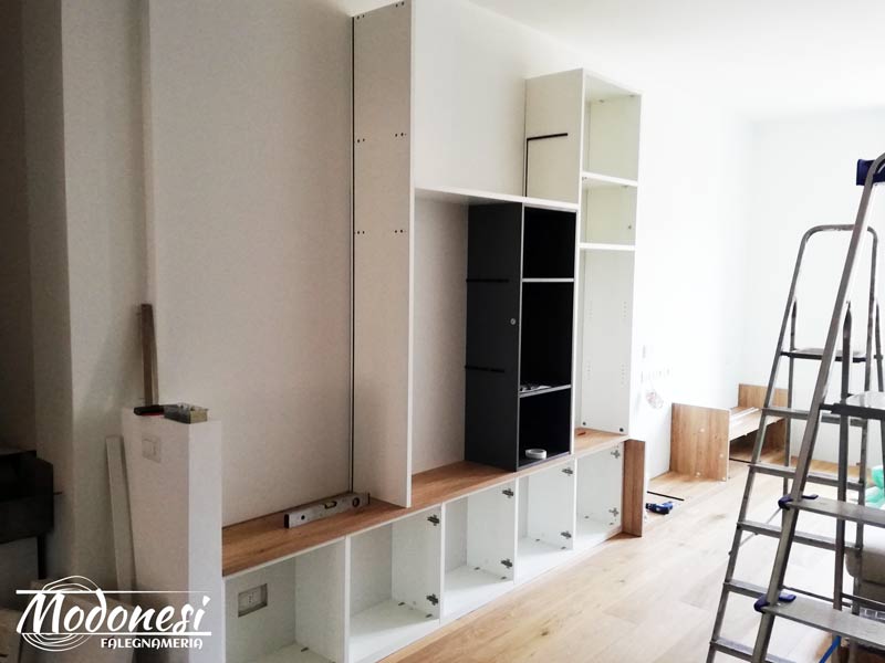 Mobile Tv Soggiorno Per Una Casa A Milano In Corso Sempione Applicazione 03