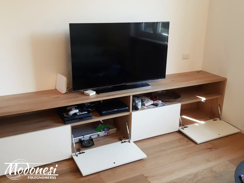 Mobile Tv Soggiorno Per Una Casa A Milano In Corso Sempione Finito 01