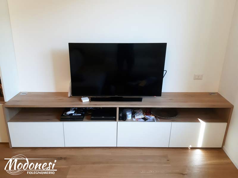Mobile Tv Soggiorno Per Una Casa A Milano In Corso Sempione Finito 02